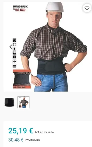 Faja Lumbar Turbo Basic Negra