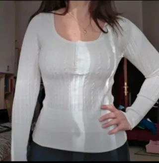 Maglioncino donna bianco