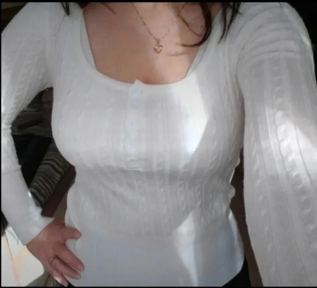 Maglioncino donna bianco