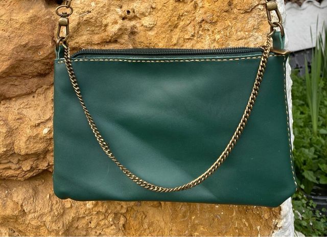 Bolso de piel verde Estilo: Cassy