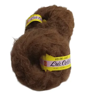 Lote 20 ovillos Mohair lana visón 50g