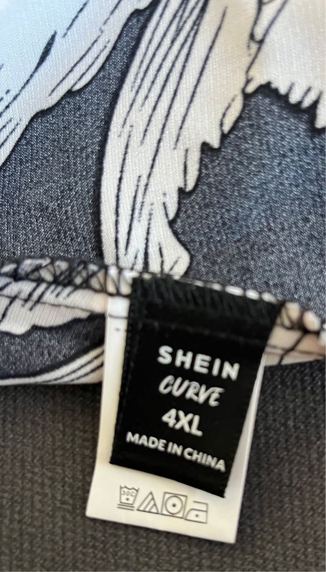 Vestido largo fiesta negro y blanco T.4XL