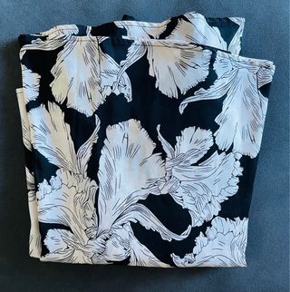 Vestido largo fiesta negro y blanco T.4XL