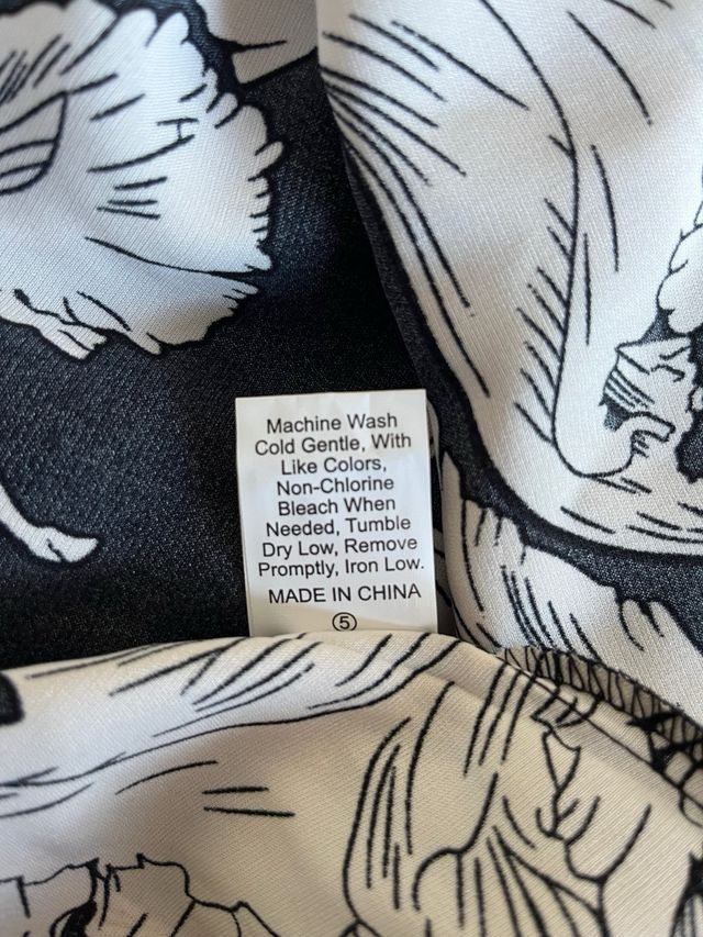 Vestido largo fiesta negro y blanco T.4XL