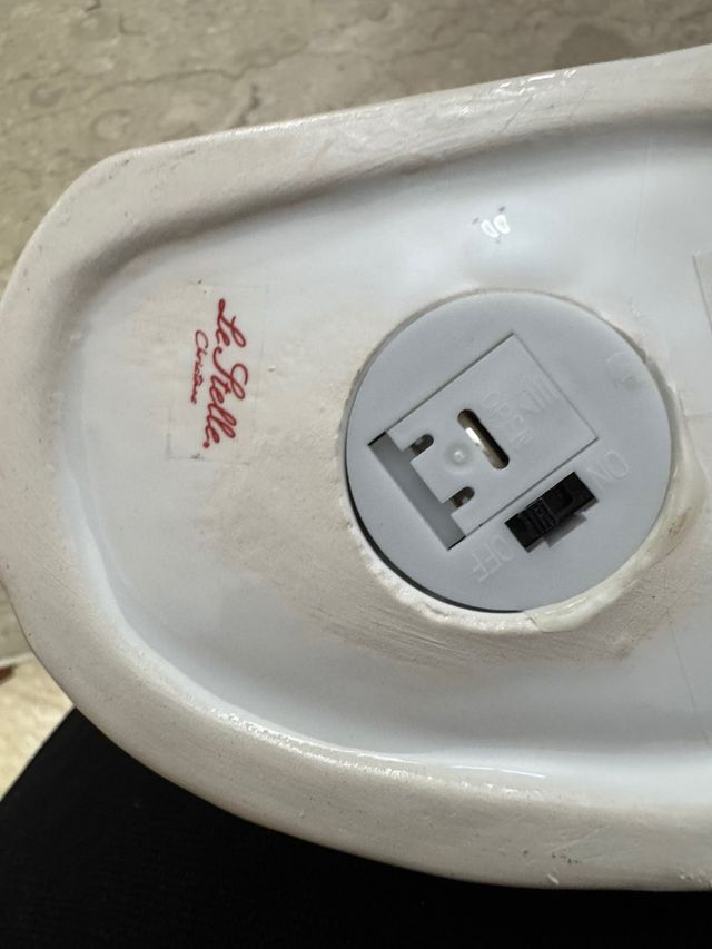 Angelo ceramica con led e stella