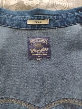 Camisa Vaquera Wrangler Azul , como nueva