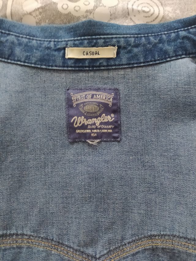 Camisa Vaquera Wrangler Azul , como nueva