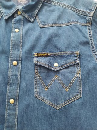 Camisa Vaquera Wrangler Azul , como nueva