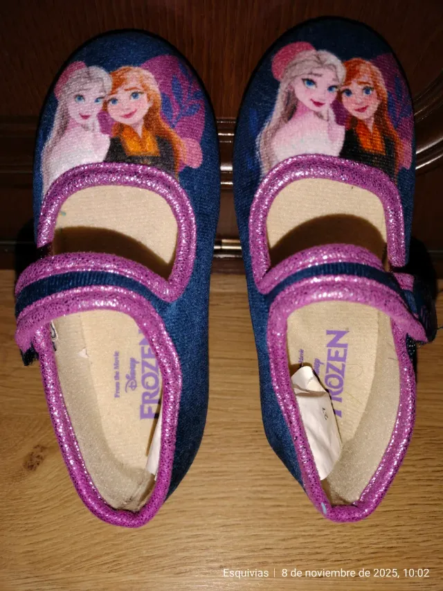 Pantuflas Frozen Talla 27 y 28 Niña