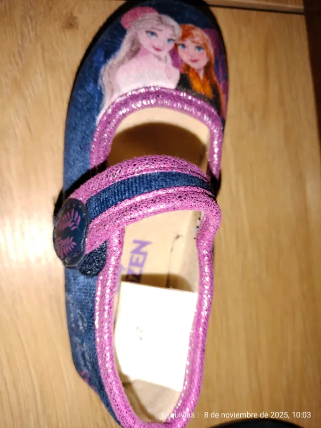 Pantuflas Frozen Talla 27 y 28 Niña