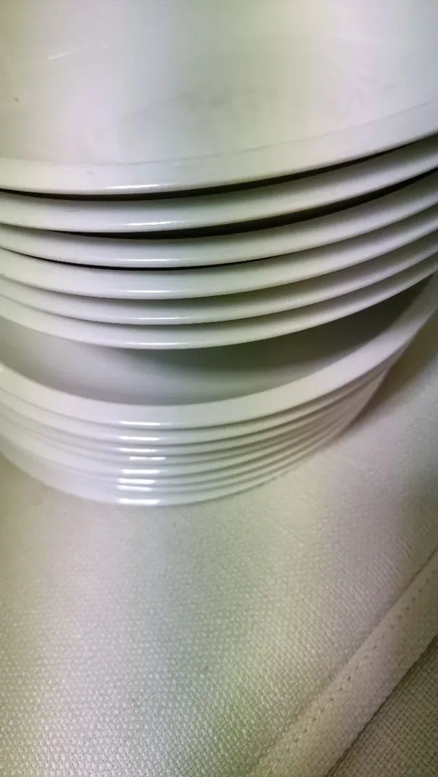 Vajilla de porcelana blanca 20 unidades.