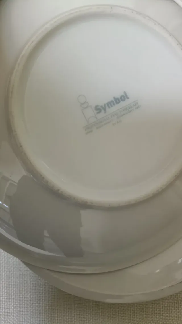 Vajilla de porcelana blanca 20 unidades.