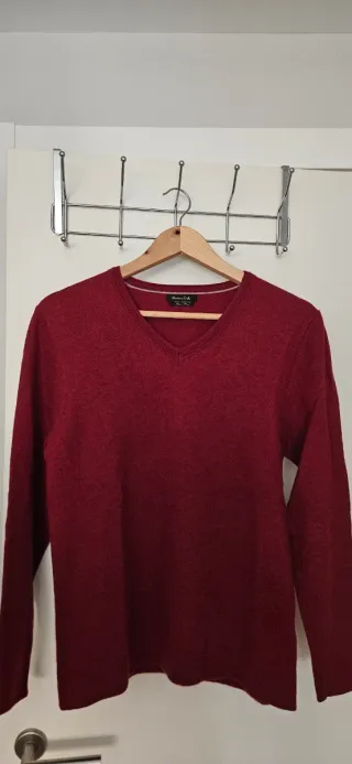 Jersey Massimo Dutti Cashmere Rojo Burdeos Talla S