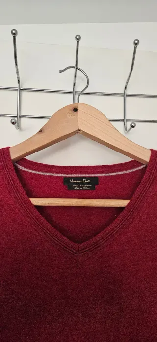 Jersey Massimo Dutti Cashmere Rojo Burdeos Talla S