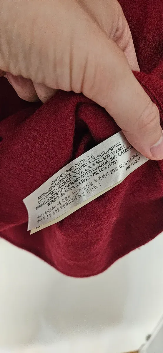 Jersey Massimo Dutti Cashmere Rojo Burdeos Talla S