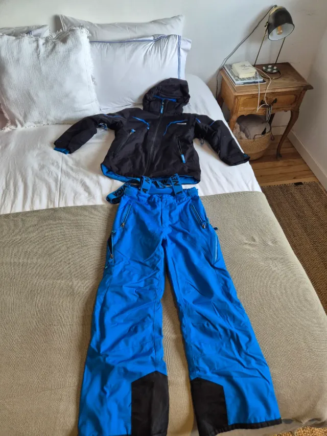 Conjunto Ropa Esquí Infantil Negro y Azul