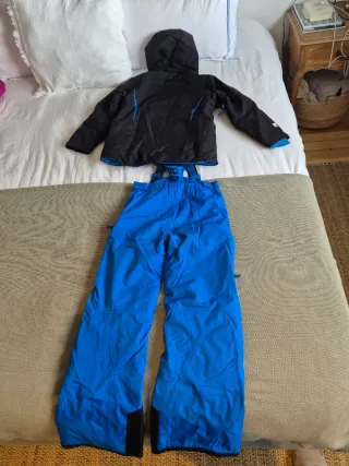 Conjunto Ropa Esquí Infantil Negro y Azul
