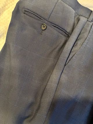 Traje Jajoan Azul Marino Cuadro Galés