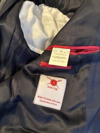 Traje Jajoan Azul Marino Cuadro Galés