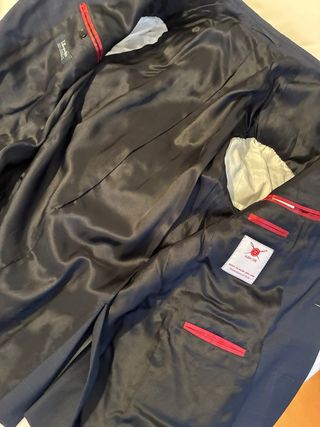 Traje Jajoan Azul Marino Cuadro Galés