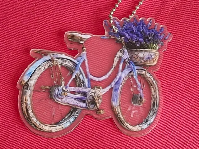 Colgante/Llavero Bicicleta Flores