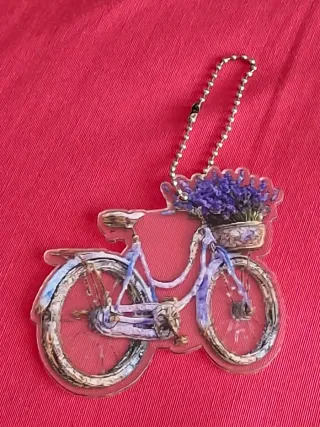 Colgante/Llavero Bicicleta Flores
