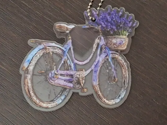 Colgante/Llavero Bicicleta Flores