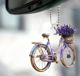 Colgante/Llavero Bicicleta Flores