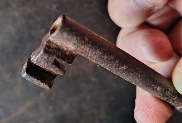 Antica chiave in ferro '800