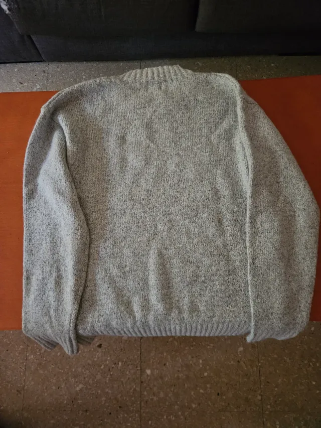 Pull&Bear Jersey Lana Gris Talla M