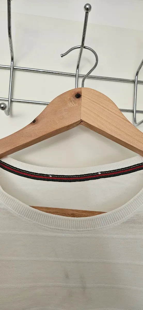 Camiseta Gucci Blanca Rayas Finas