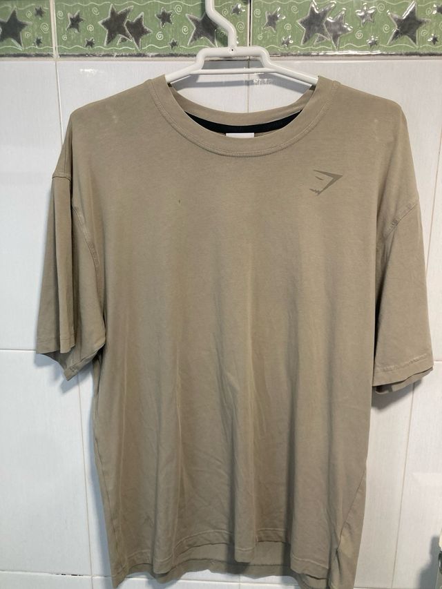 Camiseta Gymshark Beige Talla M