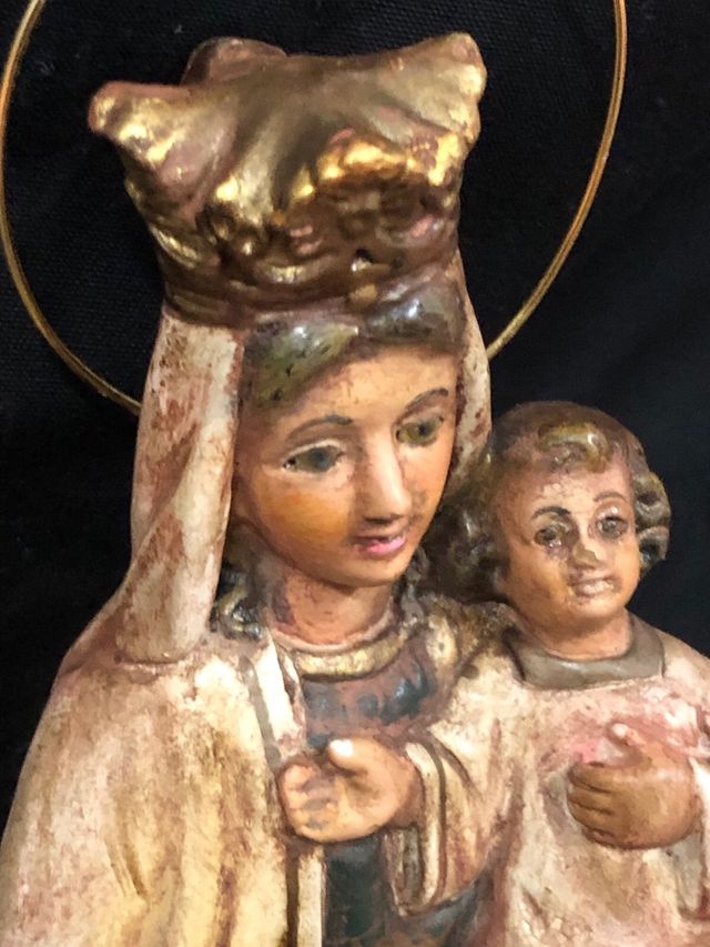Virgen del Carmen 31 cm + corona Buen Precio 