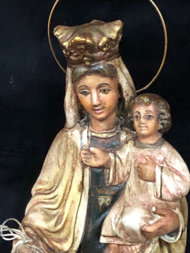 Virgen del Carmen 31 cm + corona Buen Precio 