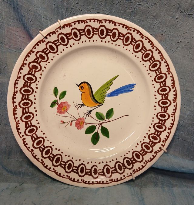 Piatto Besio & Figlio - Uccello e Fiori