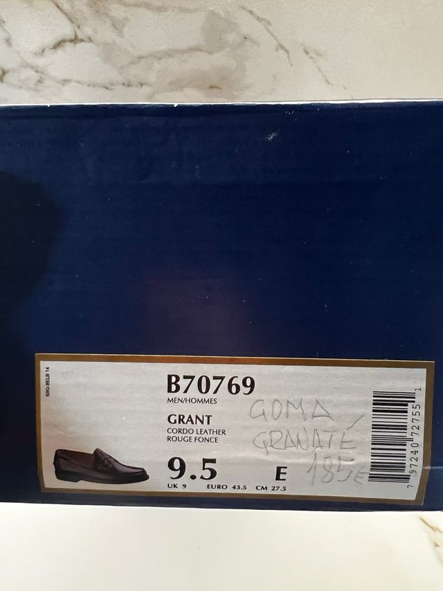 Zapatos Sebago Hombre Granate Talla 43.5