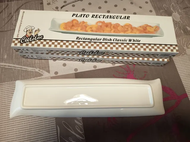 Plato Rectangular Cuisine Blanco