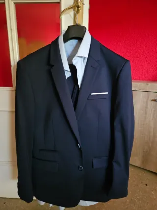 Traje de chaqueta azul