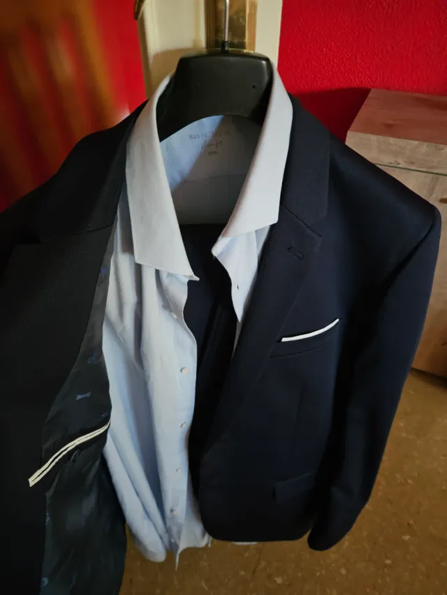 Traje de chaqueta azul