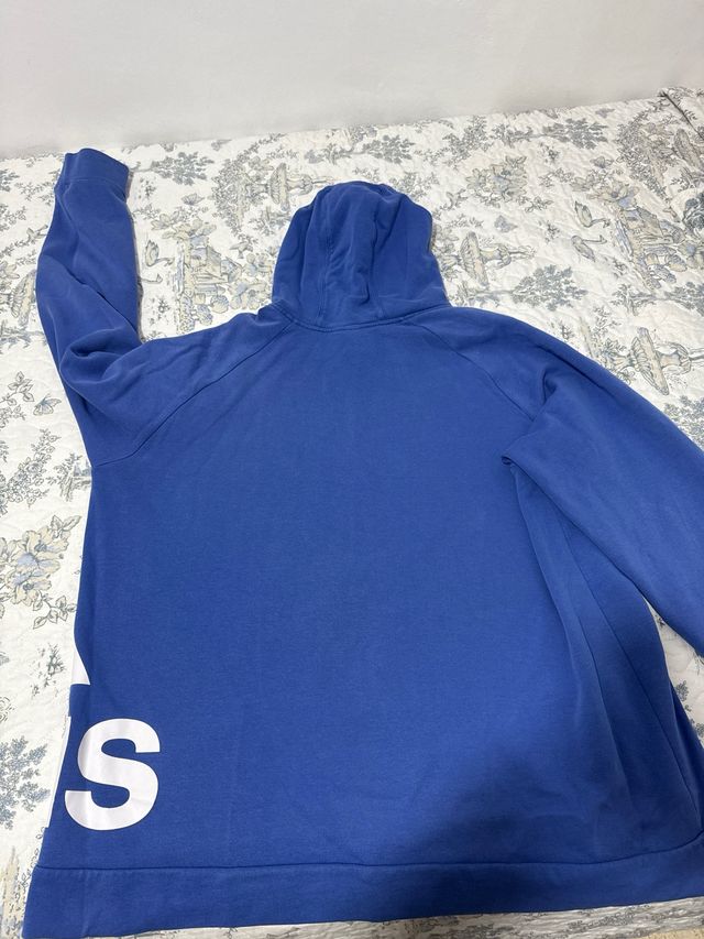 Sudadera Adidas Azul Logo Grande