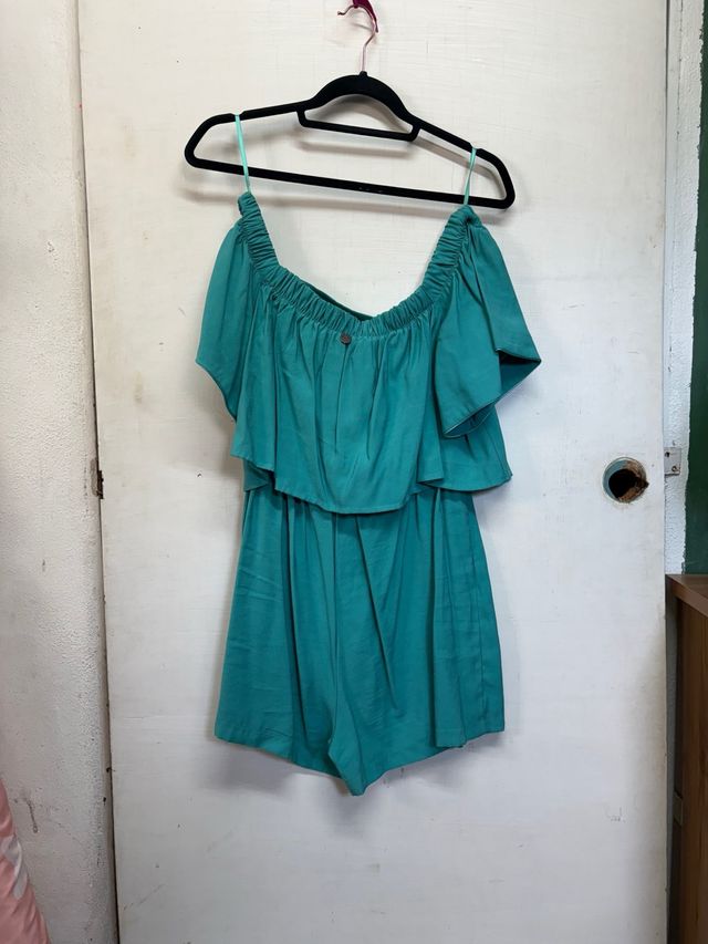 Mono corto verde azulado