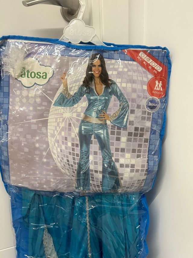 Disfraz años 60 azul talla M/L.
