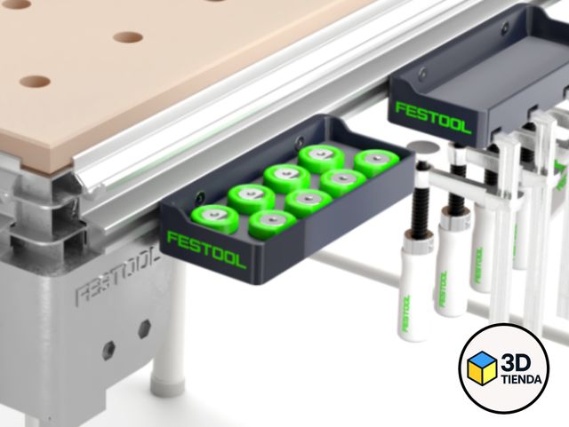 Bandeja y topes Festool banco bloqueo