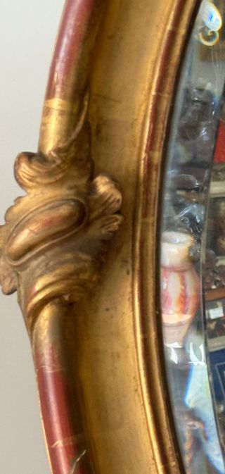 Specchiera ovale antica Napoleone III