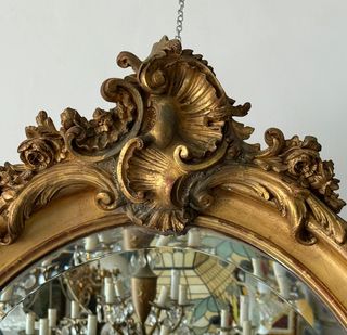 Specchiera ovale antica Napoleone III