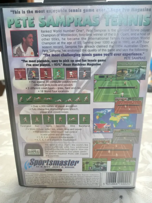 Pete Sampras Tennis Megadrive Codemasters