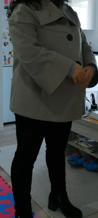 Abrigo premamá  100% lana Zara Beige