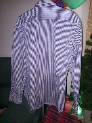 Camisa Zara Rayas Azul Blanco Talla XS