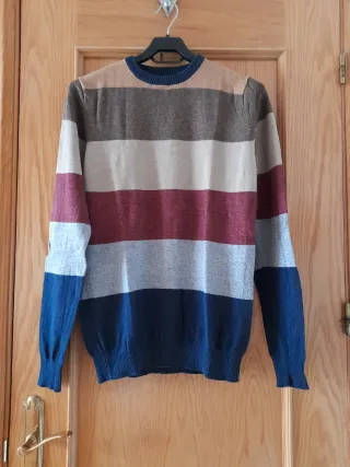 Jersey hombre franjas otoñales