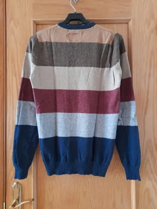 Jersey hombre franjas otoñales